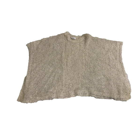 DK NYC Womens Chunky Knit Poncho Womens XS Nylon Blend Pullover Sweater Shawl - Picture 4 of 10